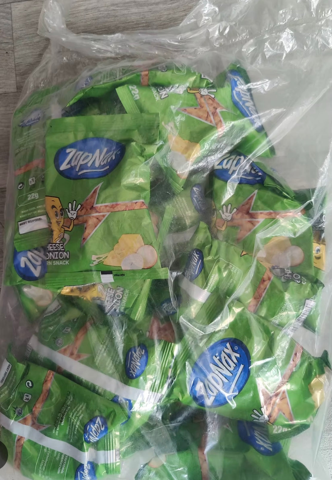 Zapnax cheese n onion pack of 10 by 100g